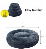 Load image into Gallery viewer, Pets Bed Cozy Donut Waterproof Dark Grey
