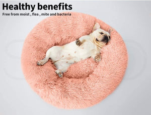 Pets Bed Cozy Donut Waterproof Pink